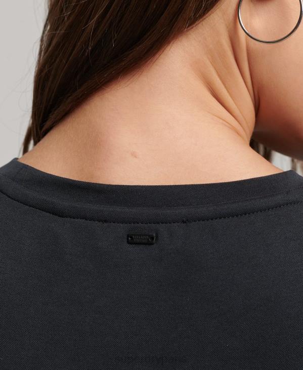 Superdry femmes robe mi-longue en jersey à détails dans le dos D64Z2518 vêtements noir