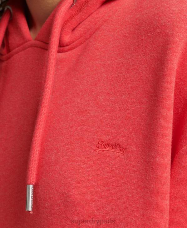 Superdry femmes robe sweat en coton bio à logo brodé D64Z2462 vêtements rouge