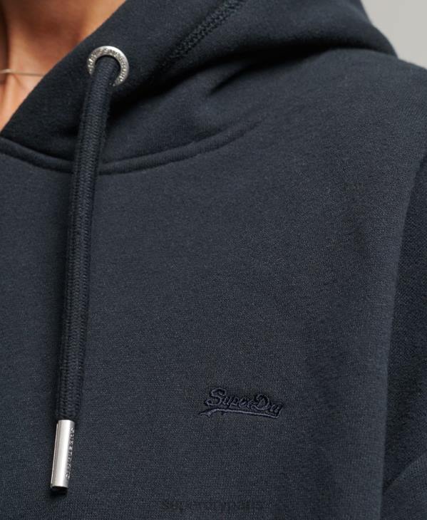 Superdry femmes robe sweat en coton bio à logo brodé D64Z6528 vêtements marine