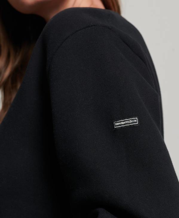 Superdry femmes robe sweat folk nomade D64Z2542 vêtements noir
