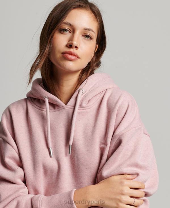 Superdry femmes robe sweat à logo brodé D64Z2433 vêtements rose