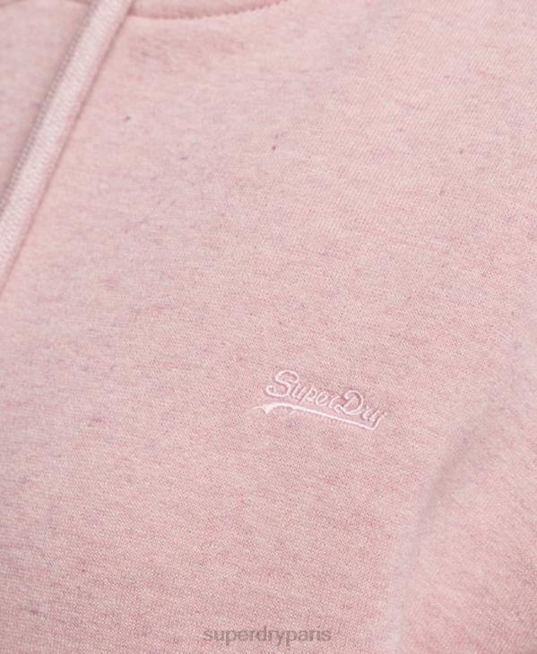 Superdry femmes robe sweat à logo brodé D64Z2433 vêtements rose