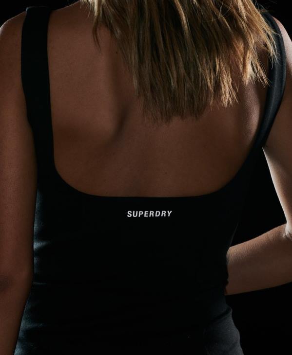 Superdry femmes robe technique D64Z2501 vêtements noir