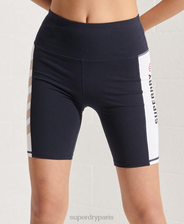 Superdry femmes cycle de vie actif court D64Z3143 vêtements marine