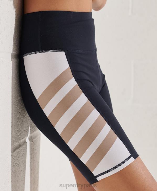 Superdry femmes cycle de vie actif court D64Z3143 vêtements marine