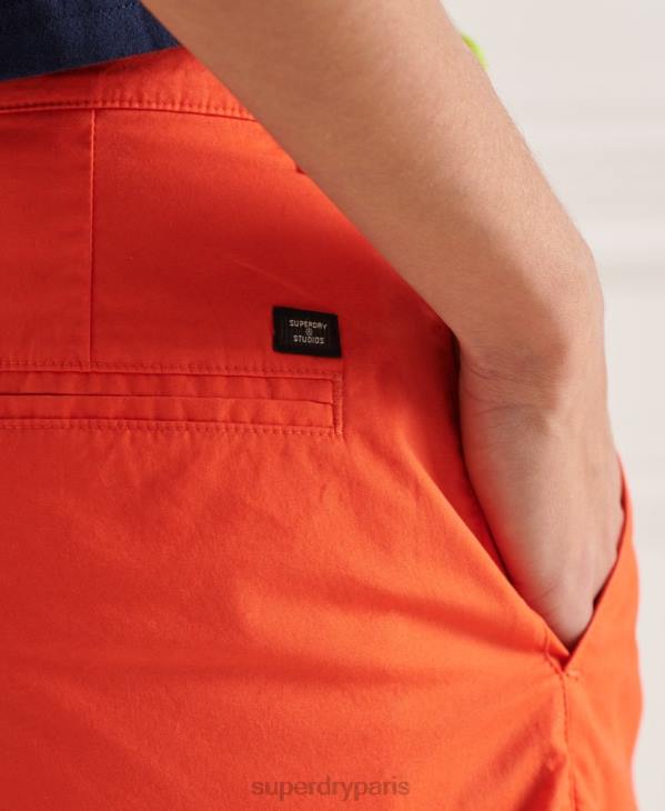 Superdry femmes les studios tournent des shorts D64Z3174 vêtements orange