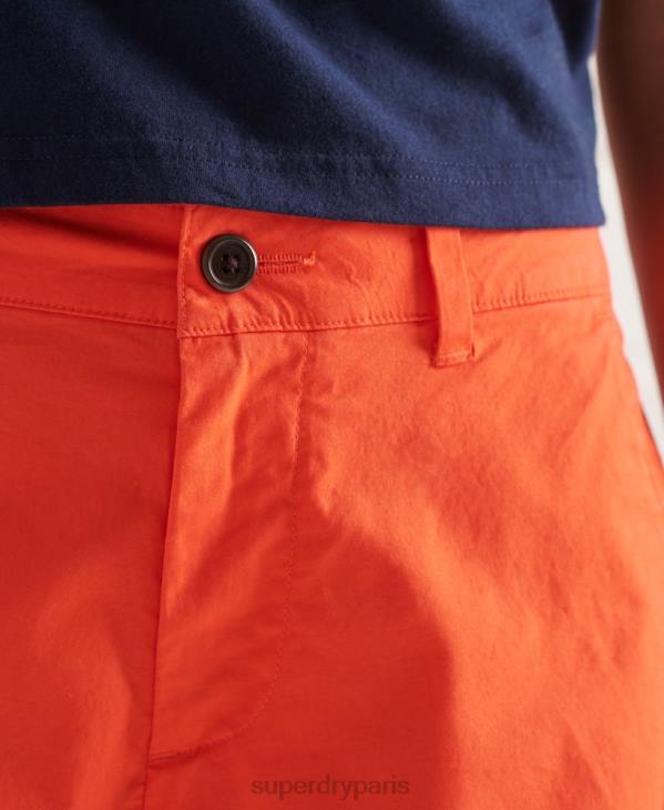 Superdry femmes les studios tournent des shorts D64Z3174 vêtements orange