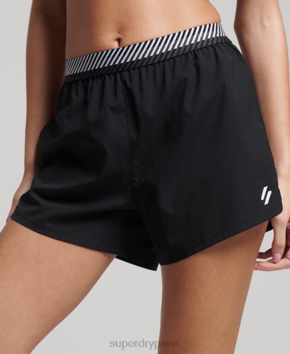 Superdry femmes short ample d'entraînement D64Z6326 vêtements noir