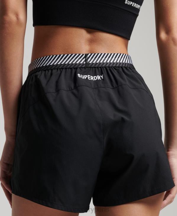 Superdry femmes short ample d'entraînement D64Z6326 vêtements noir