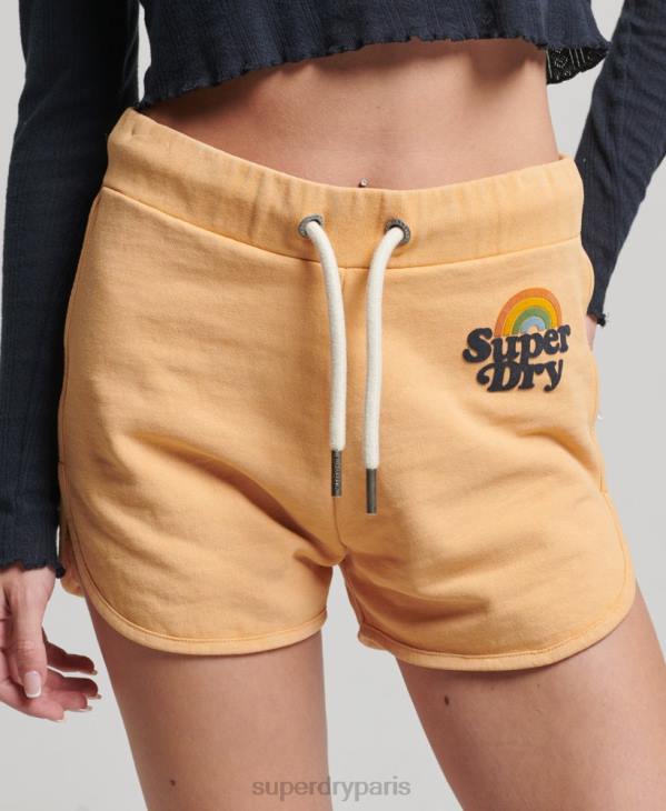Superdry femmes short arc-en-ciel D64Z2167 vêtements brun
