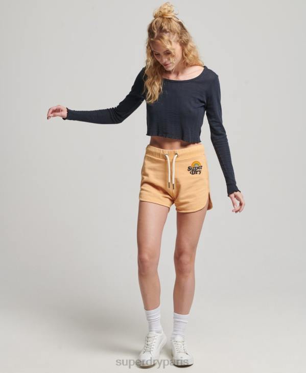 Superdry femmes short arc-en-ciel D64Z2167 vêtements brun