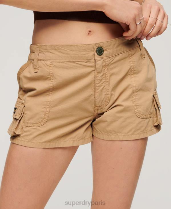 Superdry femmes short cargo utilitaire D64Z2124 vêtements bronzer