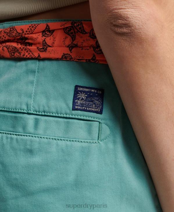 Superdry femmes short chaud chino D64Z2053 vêtements vert