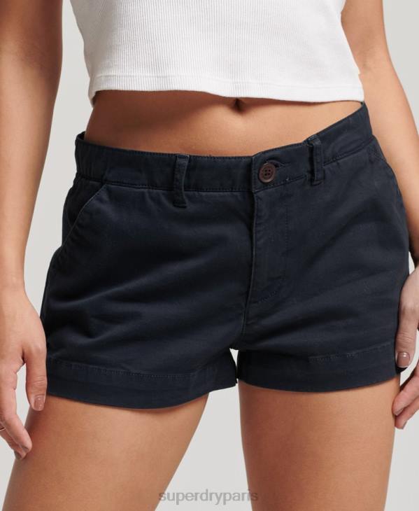 Superdry femmes short chaud chino D64Z2093 vêtements marine