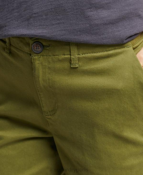 Superdry femmes short chino de ville D64Z3121 vêtements vert