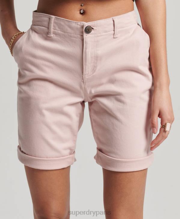 Superdry femmes short chino de ville D64Z3152 vêtements rose