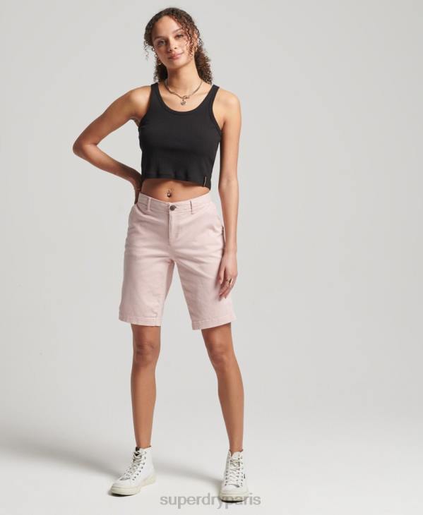 Superdry femmes short chino de ville D64Z3152 vêtements rose