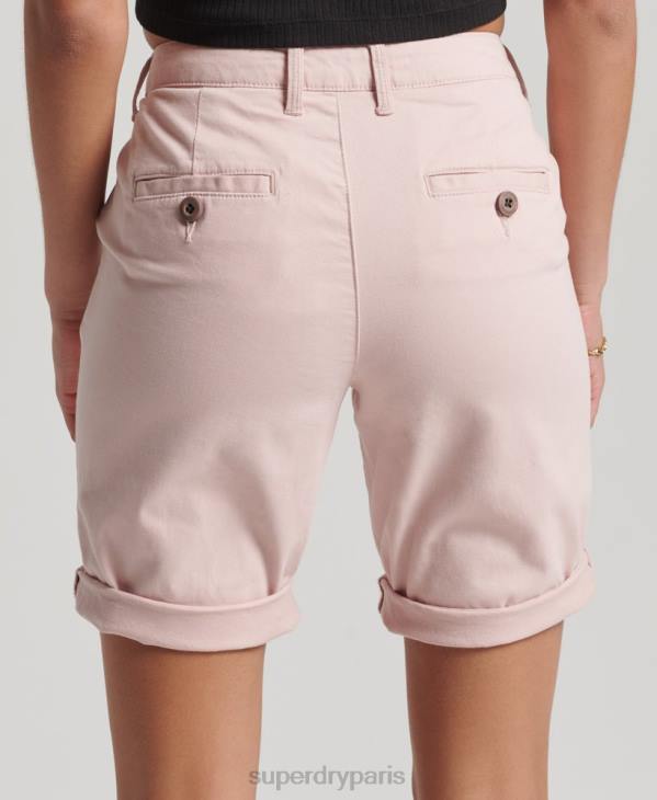 Superdry femmes short chino de ville D64Z3152 vêtements rose