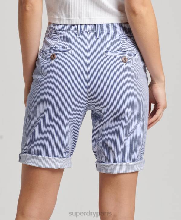 Superdry femmes short chino de ville D64Z3161 vêtements marine