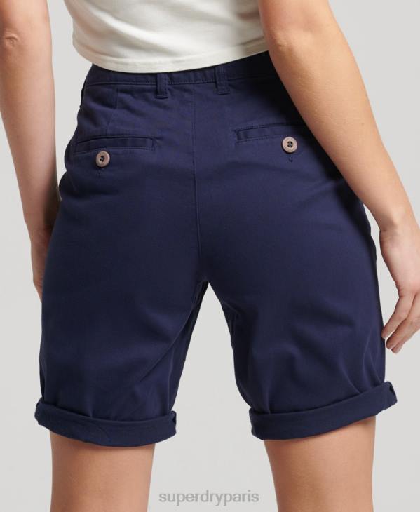 Superdry femmes short chino de ville D64Z3163 vêtements marine