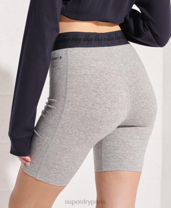 Superdry femmes short cycliste essentiel D64Z3158 vêtements gris
