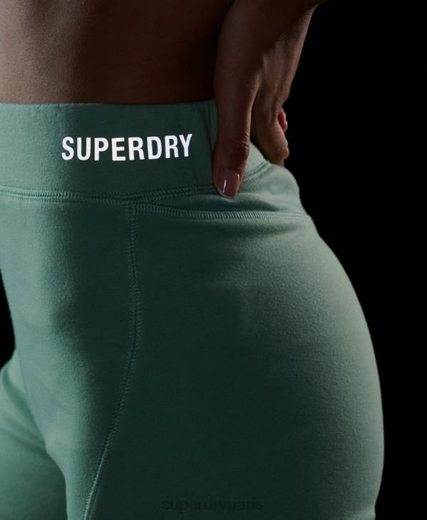 Superdry femmes short cycliste technique D64Z3136 vêtements vert