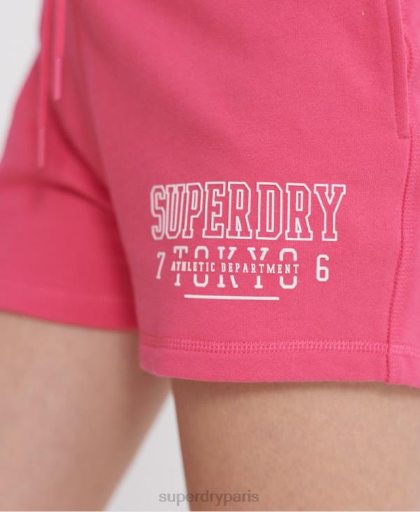 Superdry femmes short d'athlétisme D64Z3176 vêtements rose