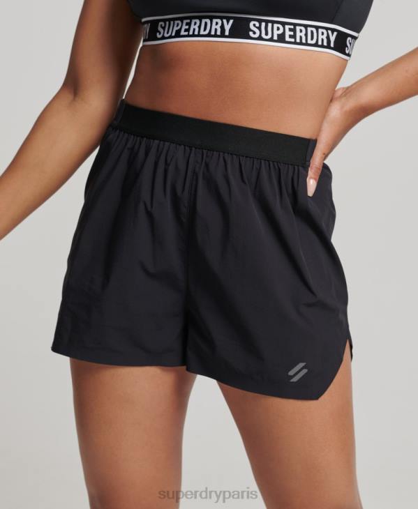 Superdry femmes short de course D64Z6329 vêtements noir
