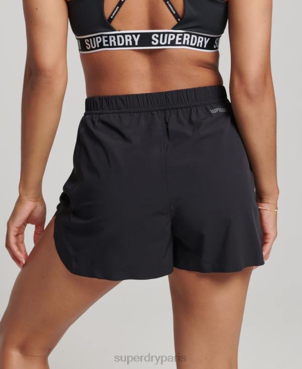 Superdry femmes short de course D64Z6329 vêtements noir