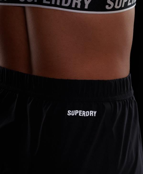 Superdry femmes short de course D64Z6329 vêtements noir