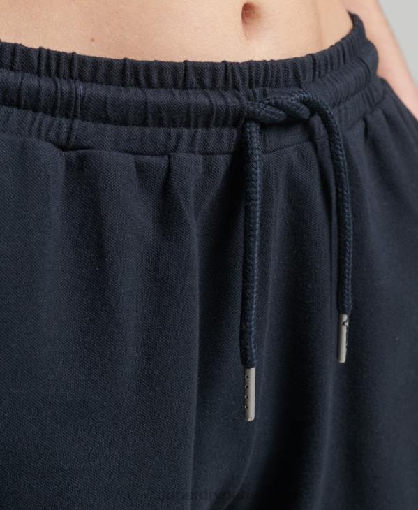 Superdry femmes short de course en coton biologique à rayures vintage D64Z6542 vêtements marine