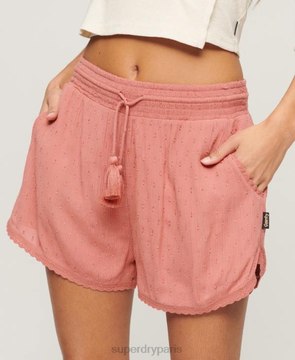Superdry femmes short de plage vintage D64Z3094 vêtements rose