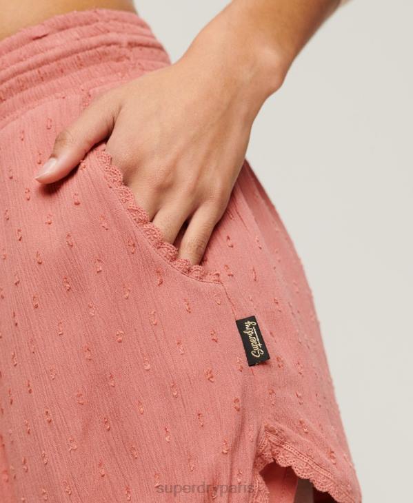 Superdry femmes short de plage vintage D64Z3094 vêtements rose