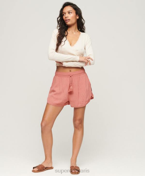 Superdry femmes short de plage vintage D64Z3094 vêtements rose