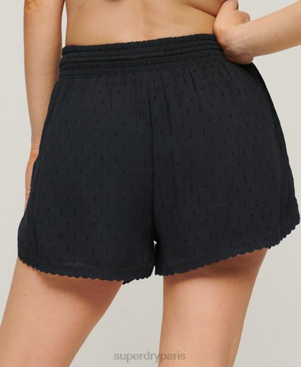 Superdry femmes short de plage vintage D64Z3095 vêtements marine