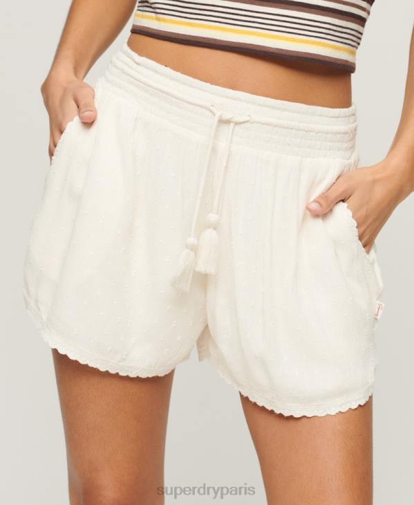 Superdry femmes short de plage vintage D64Z3103 vêtements crème