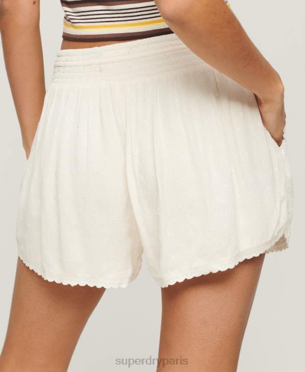 Superdry femmes short de plage vintage D64Z3103 vêtements crème