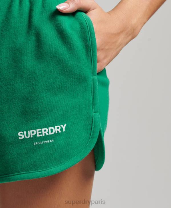 Superdry femmes short de sport core D64Z3119 vêtements vert