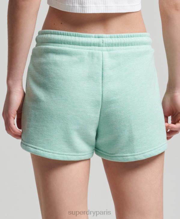 Superdry femmes short en jersey de coton bio à logo vintage D64Z3156 vêtements vert