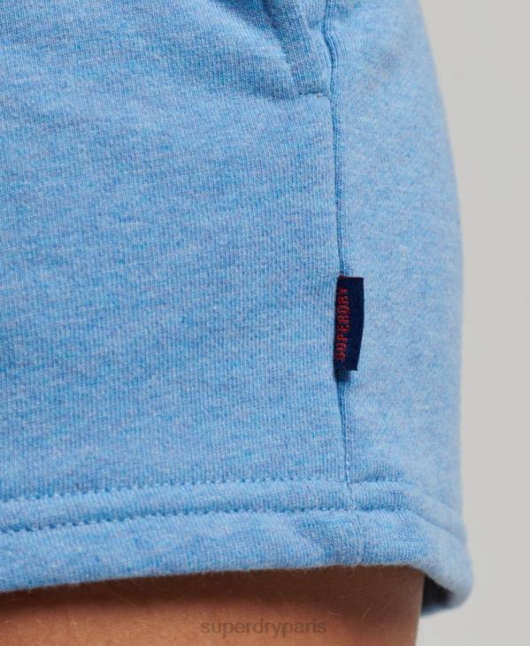 Superdry femmes short en jersey à logo brodé D64Z3113 vêtements bleu