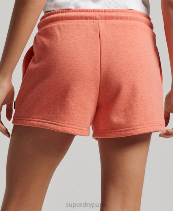 Superdry femmes short en jersey à logo brodé D64Z3114 vêtements corail