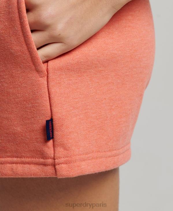 Superdry femmes short en jersey à logo brodé D64Z3114 vêtements corail