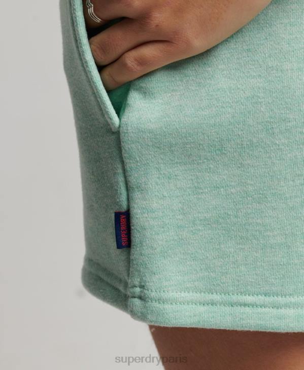 Superdry femmes short en jersey à logo brodé D64Z3116 vêtements vert
