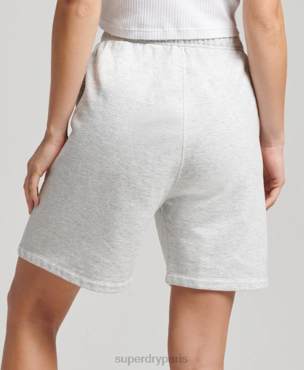 Superdry femmes short garçon à logo en demi-teinte D64Z3165 vêtements gris