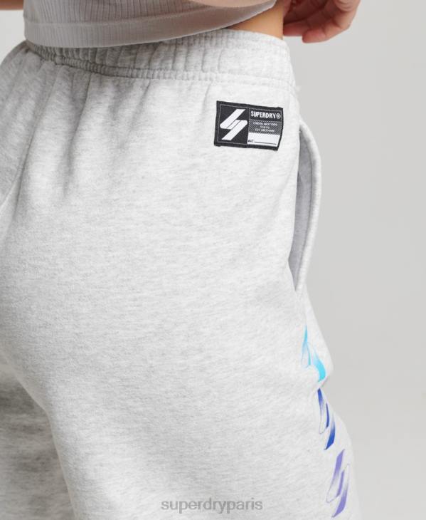 Superdry femmes short garçon à logo en demi-teinte D64Z3165 vêtements gris