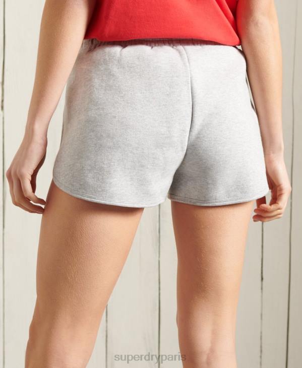 Superdry femmes short à logo vintage D64Z3172 vêtements gris clair