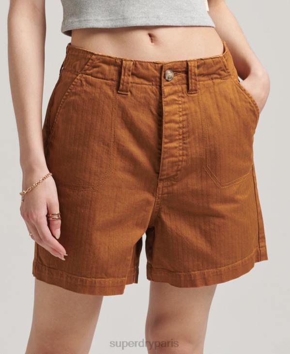 Superdry femmes short utilitaire vintage D64Z3159 vêtements bronzer