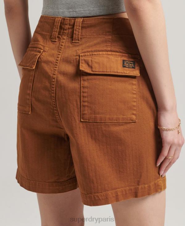 Superdry femmes short utilitaire vintage D64Z3159 vêtements bronzer