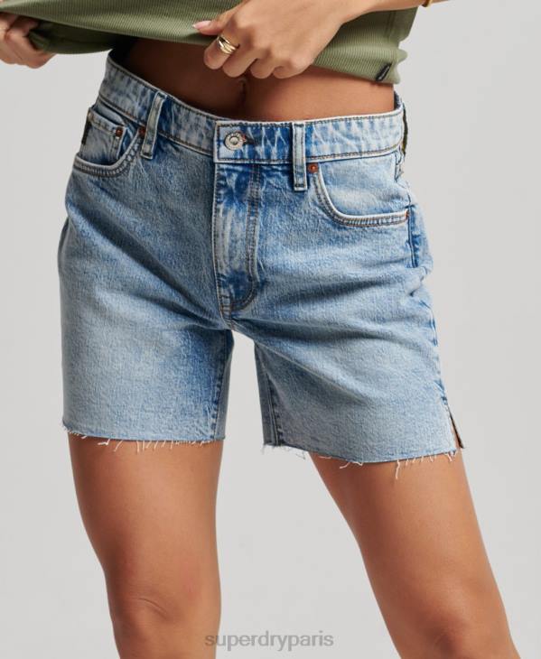 Superdry femmes taille mi-haute D64Z2161 vêtements bleu clair