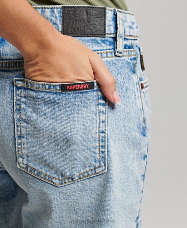 Superdry femmes taille mi-haute D64Z2161 vêtements bleu clair